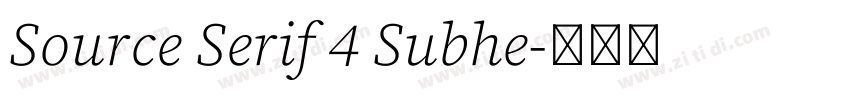 Source Serif 4 Subhe字体转换